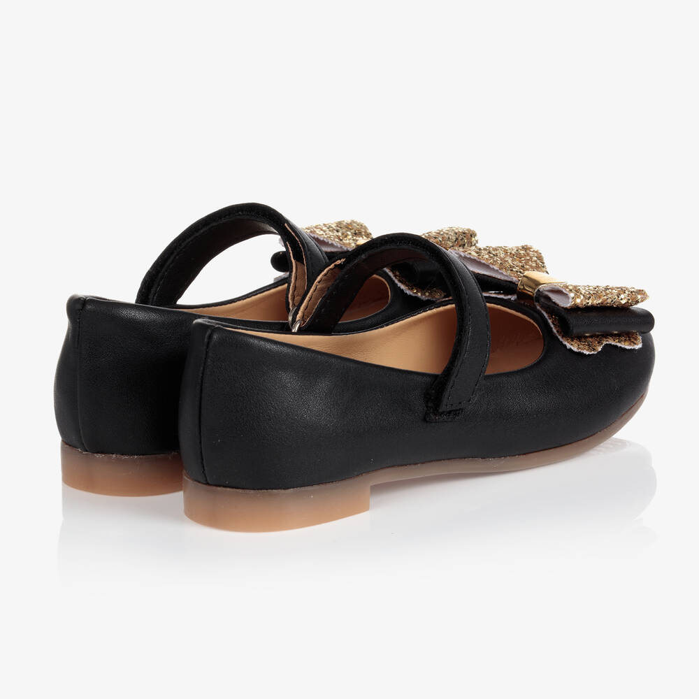 كاراميلو كيدز -حذاء بمب باليرينا جلد صناعي لون أسود للبنات | Childrensalon Outlet