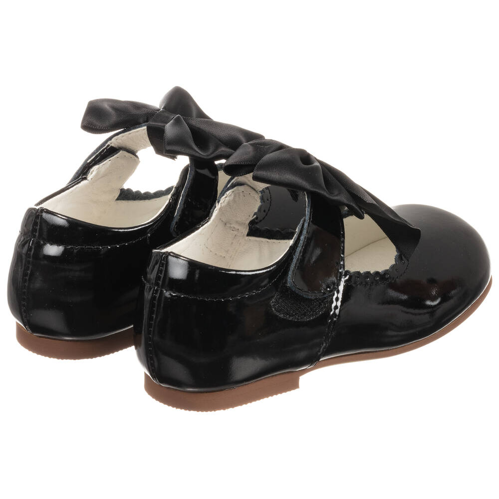 كاراميلو كيدز -حذاء جلد لامع لون أسود للبنات | Childrensalon Outlet