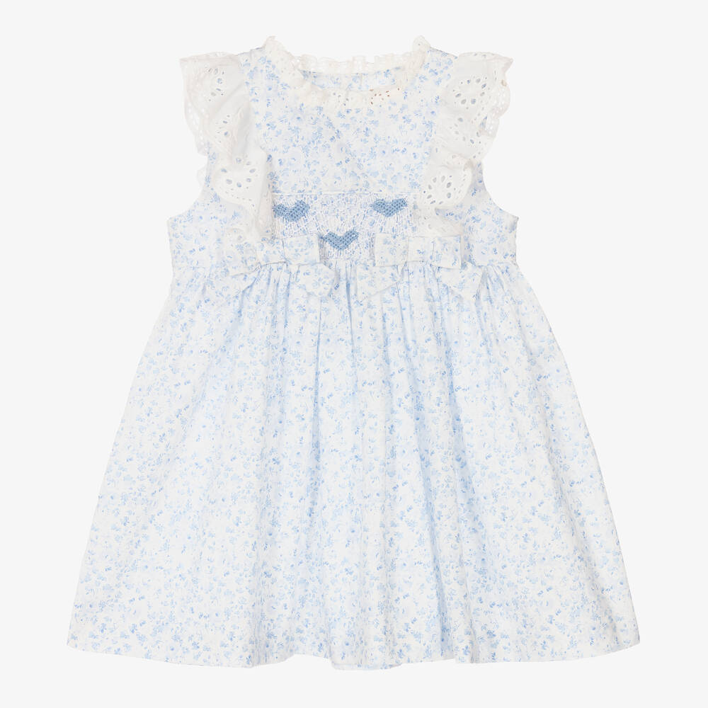 Caramelo Kids - Голубое платье в цветочек | Childrensalon