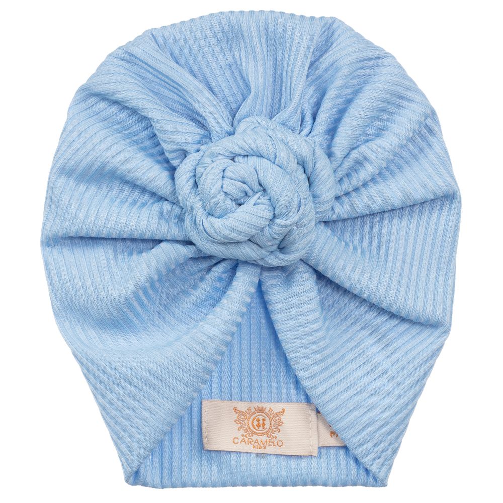 Caramelo Kids-Girls Blue Jersey Turban | Childrensalon Outlet