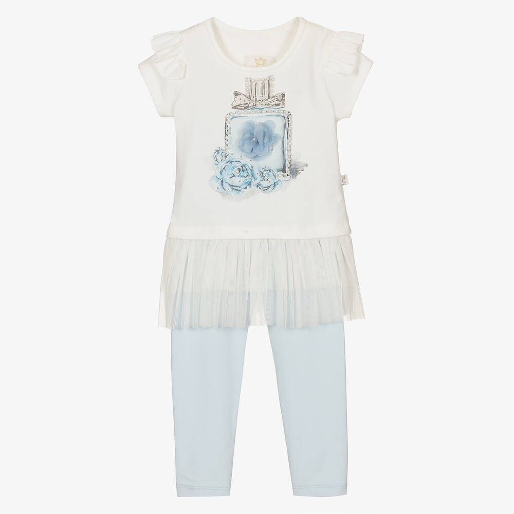 Caramelo Kids - Girls Blue Leggings Set | Childrensalon