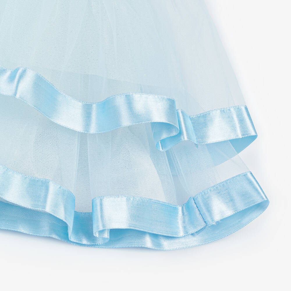 Caramelo Kids-Girls Blue Tulle & Jersey Ensemble | Childrensalon Outlet