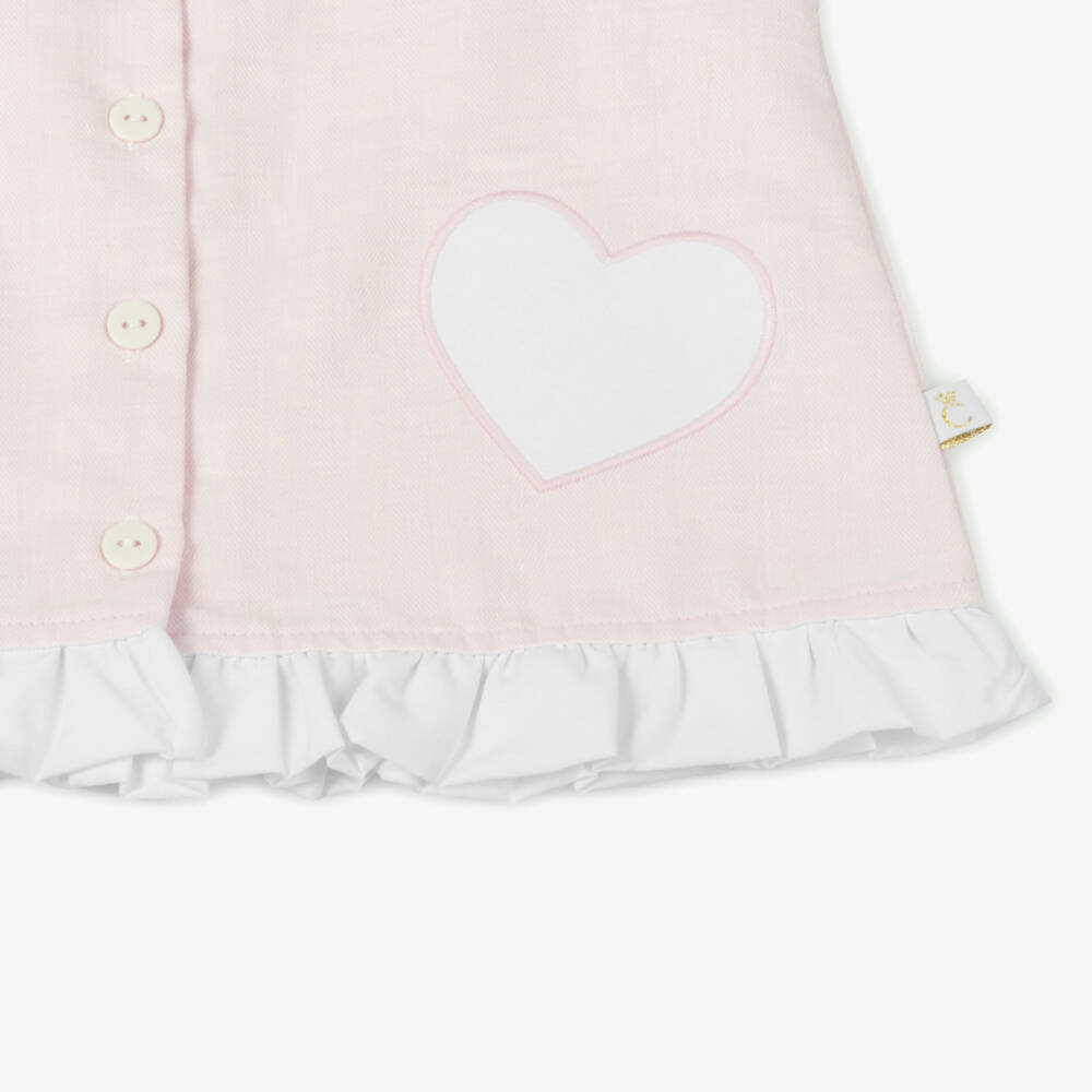 Caramelo Kids-Girls Blush Linen & Cotton Ensemble | Childrensalon Outlet