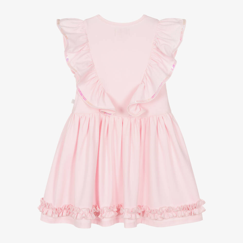 Caramelo Kids-Girls Blush Ruffle Dress Delight | Childrensalon Outlet