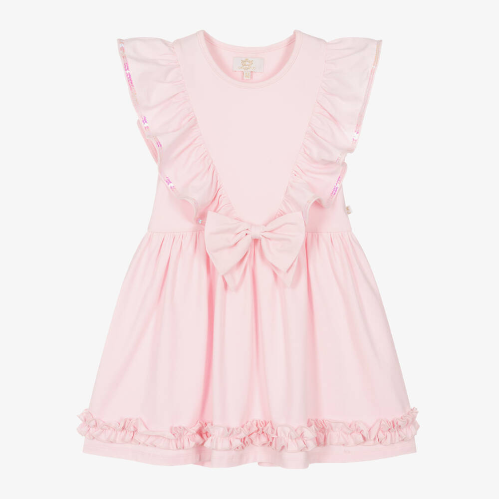 Caramelo Kids-Girls Blush Ruffle Dress Delight | Childrensalon Outlet