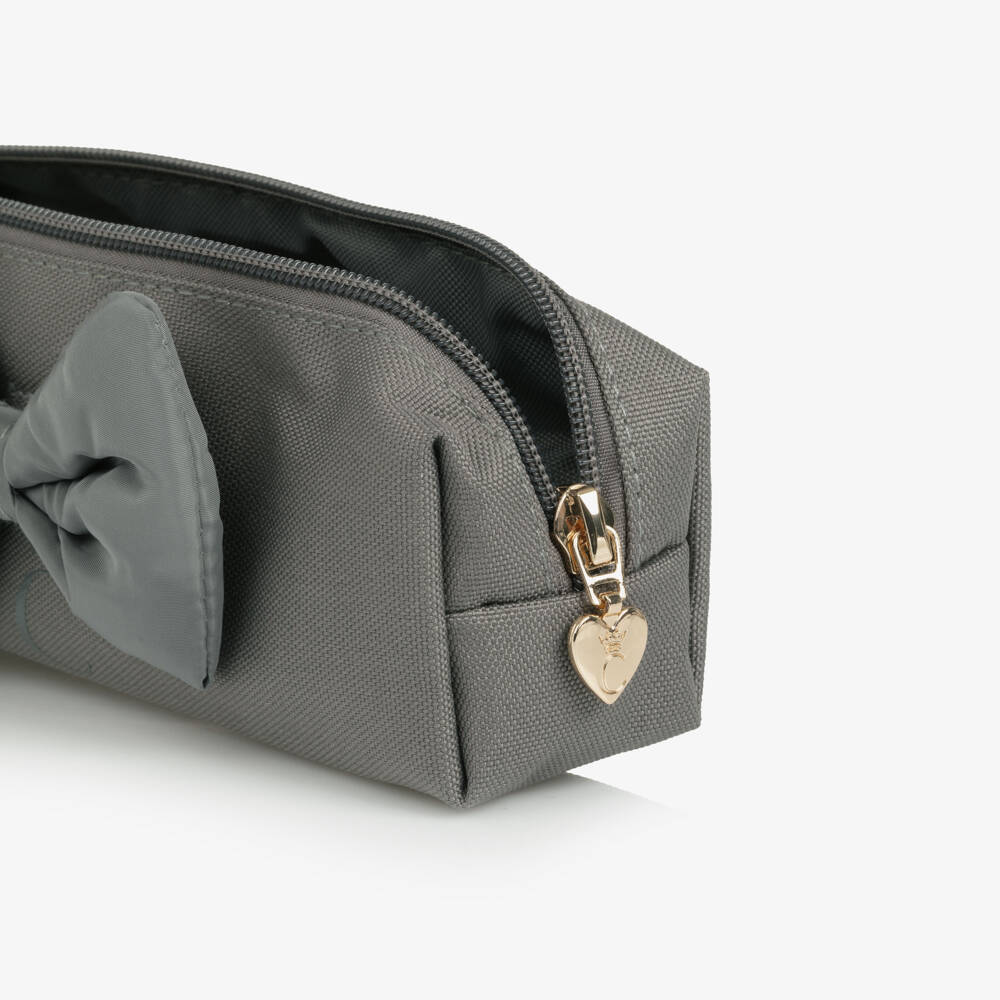 Caramelo Kids-Girls Charcoal Bow Pencil Case | Childrensalon Outlet