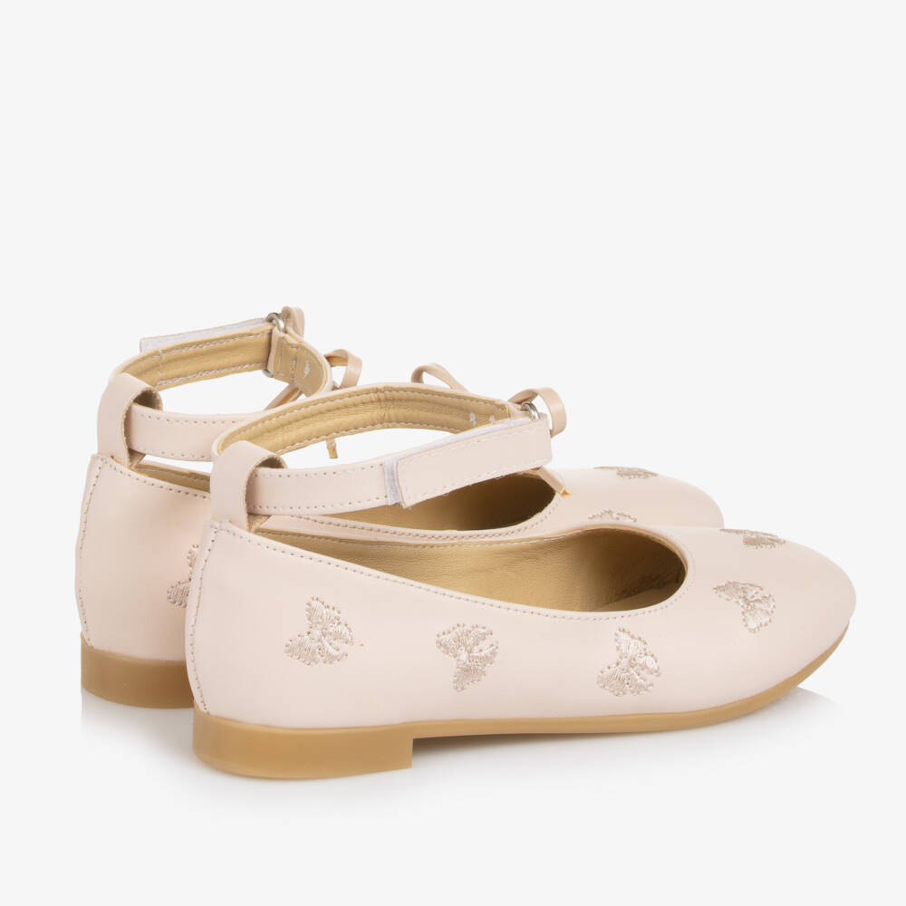 Caramelo Kids-Girls Charming Pink Bow Pumps | Childrensalon Outlet