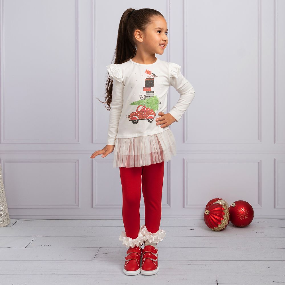 Caramelo Kids - Girls Christmas Leggings Set