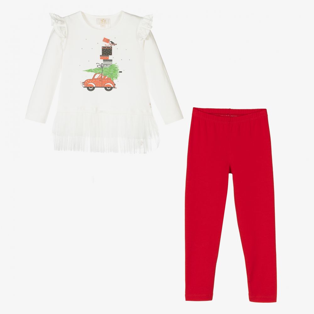 Caramelo Kids-Girls Christmas Leggings Set  | Childrensalon Outlet