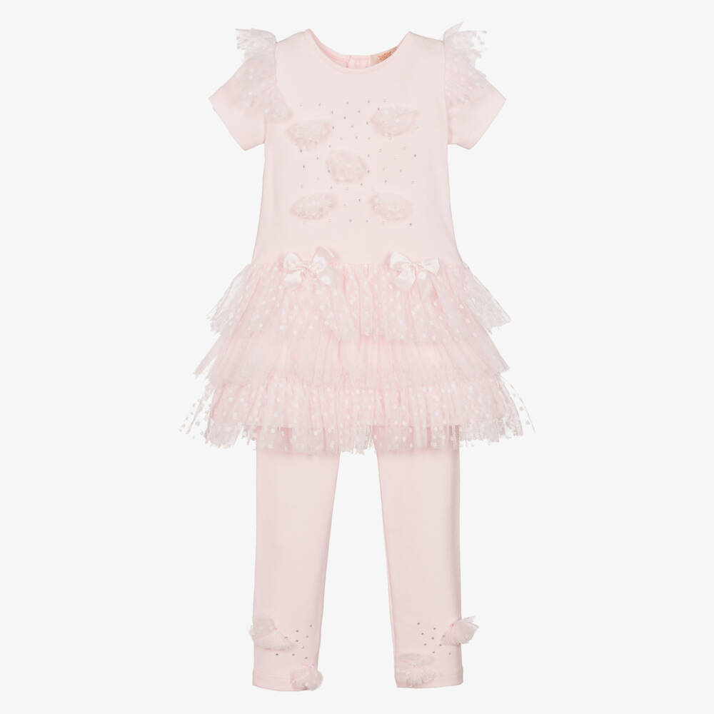 Caramelo Kids-Girls Diamanté Tunic and Leggings | Childrensalon Outlet