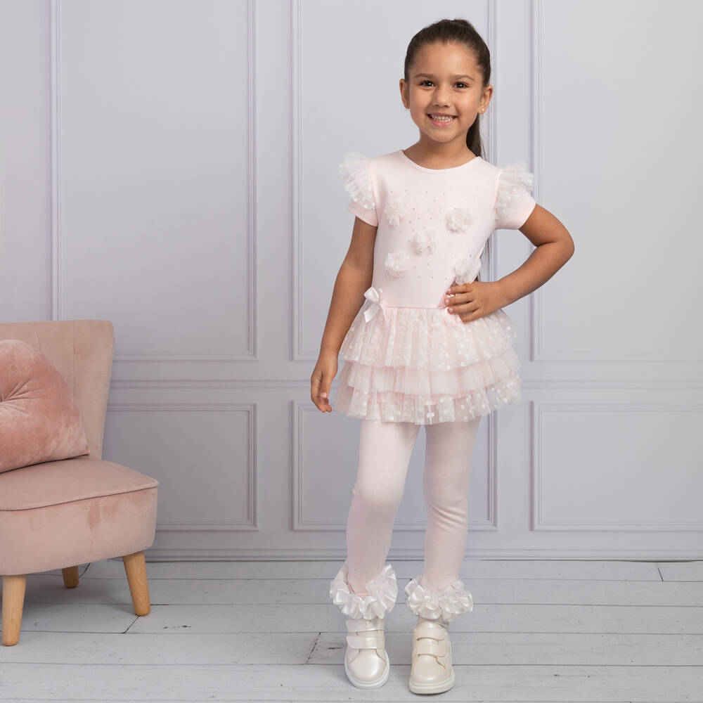 Caramelo Kids-Girls Diamanté Tunic and Leggings | Childrensalon Outlet