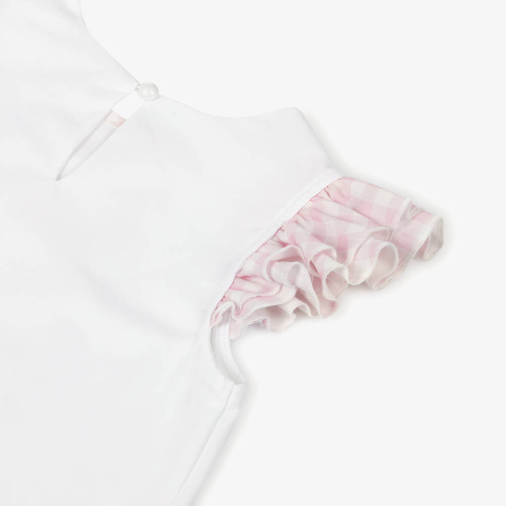 Caramelo Kids-Girls Gingham Cotton Skirt Ensemble | Childrensalon Outlet