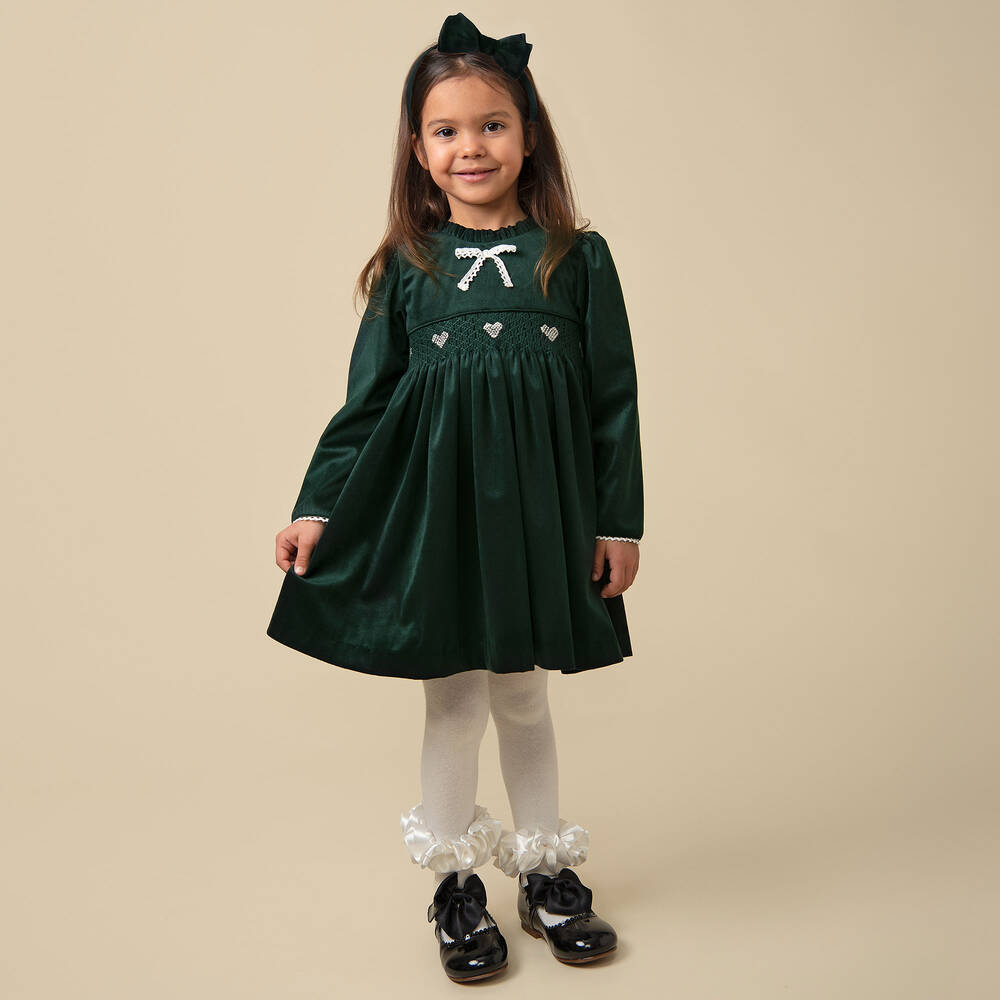 [PRE-ORDER] Kidsagogo Paolina Dress, Meadow Green Stripe main image 0