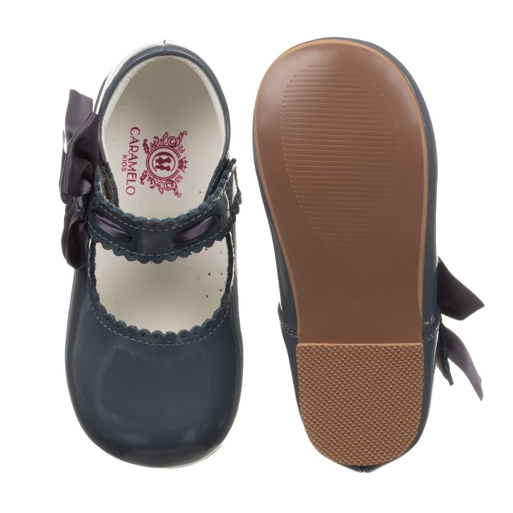 Caramelo Kids Girls Grey Patent Shoes Childrensalon Outlet