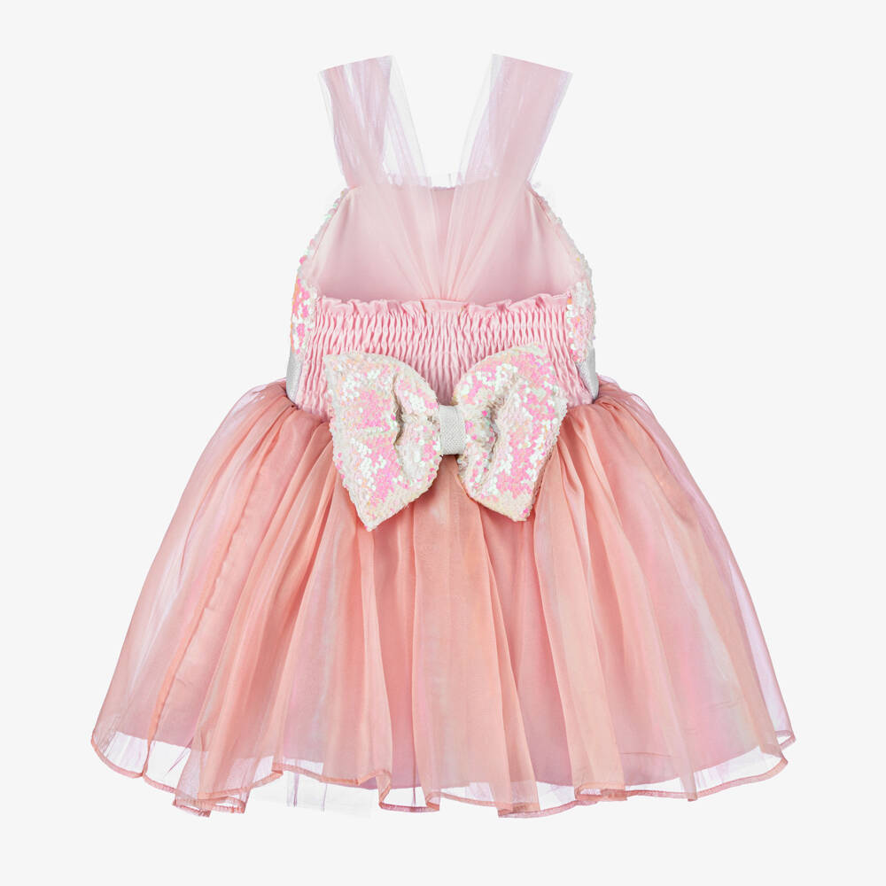 Caramelo Kids-Girls Iridescent Pink Sequin Dress | Childrensalon Outlet