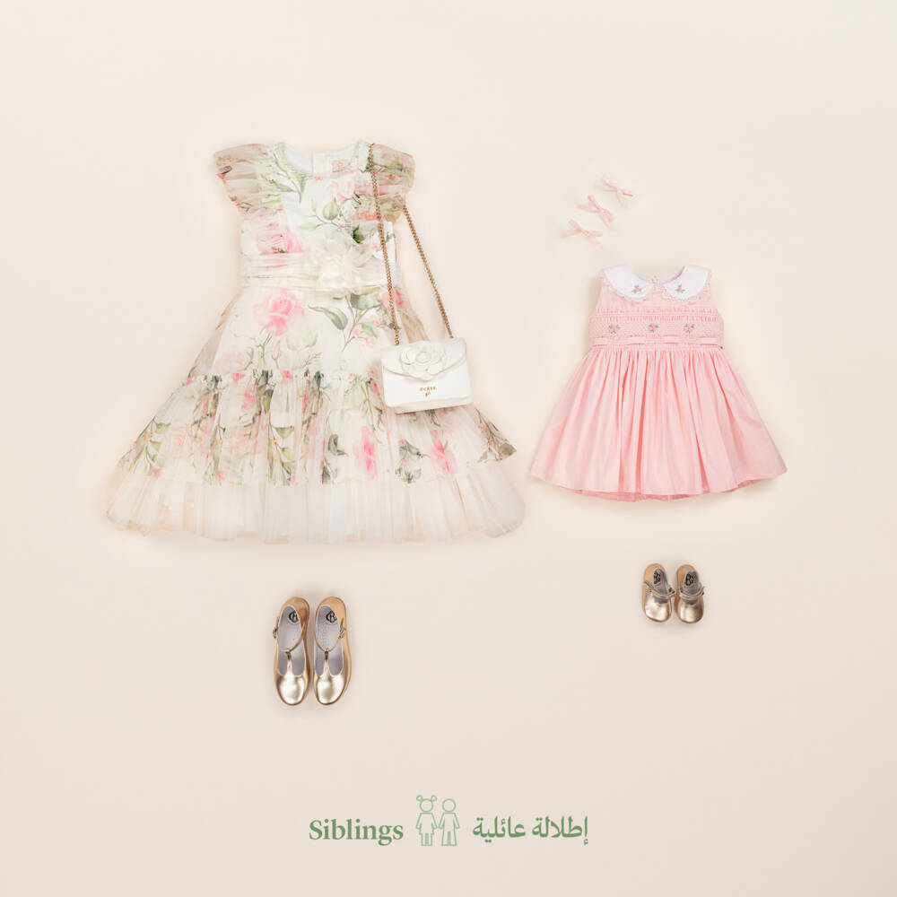 Caramelo Kids-Girls Ivory Blossoming Tulle Gown | Childrensalon Outlet