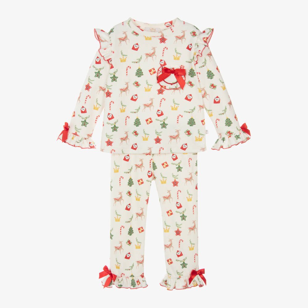 Caramelo Kids-Girls Ivory Festive Fleece Set | Childrensalon Outlet