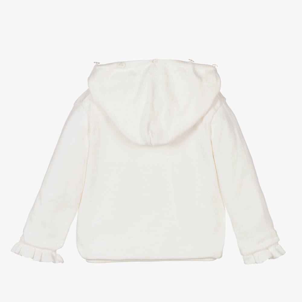 Caramelo Kids-Кремовая вязаная худи на молнии для девочек | Childrensalon Outlet