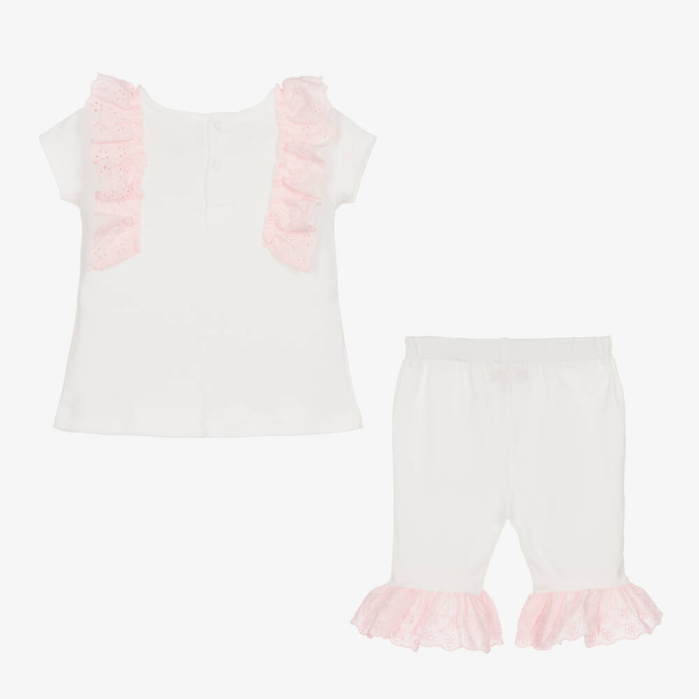 Caramelo Kids-Girls Ivory Sparkle Leggings Duo | Childrensalon Outlet