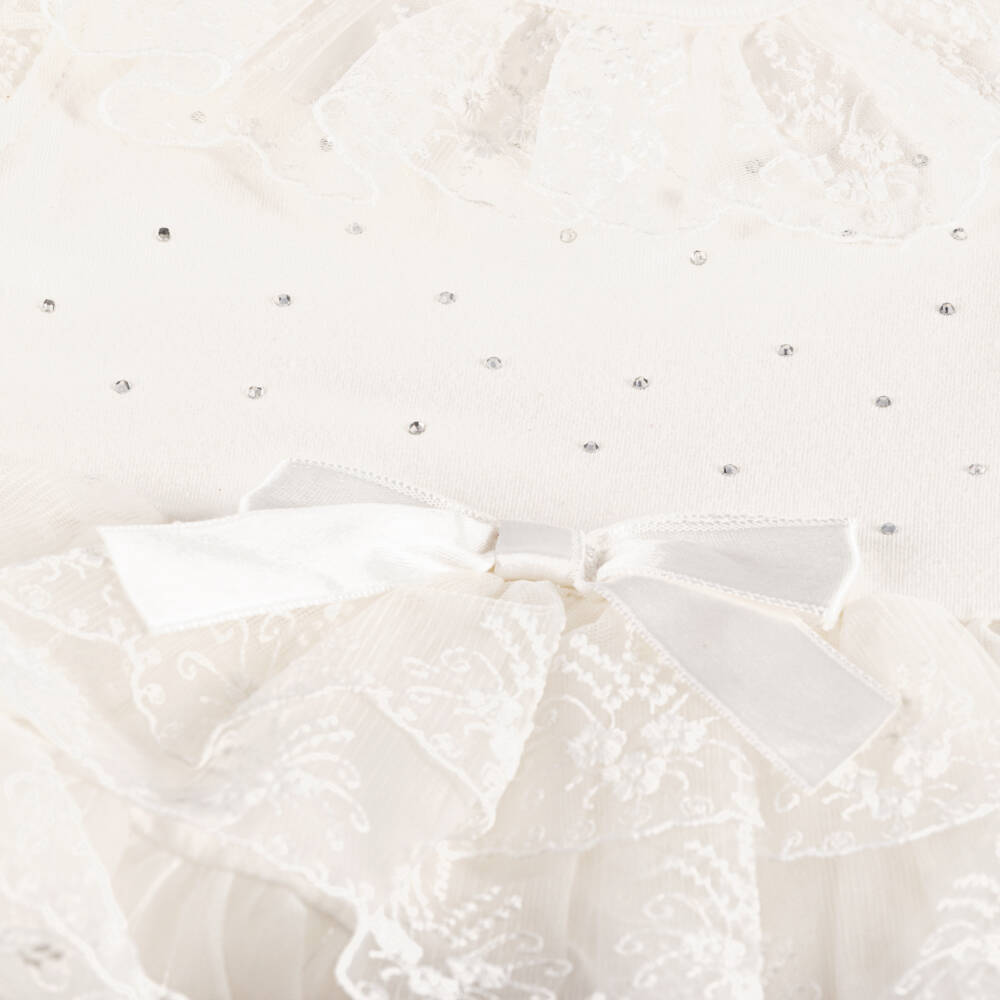 Caramelo Kids-Кремовое платье из тюля и повязка для девочек | Childrensalon Outlet