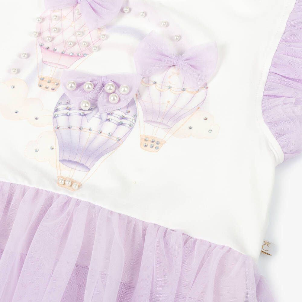 Caramelo Kids-Girls Lavender Balloon Adventure Leggings Ensemble | Childrensalon Outlet