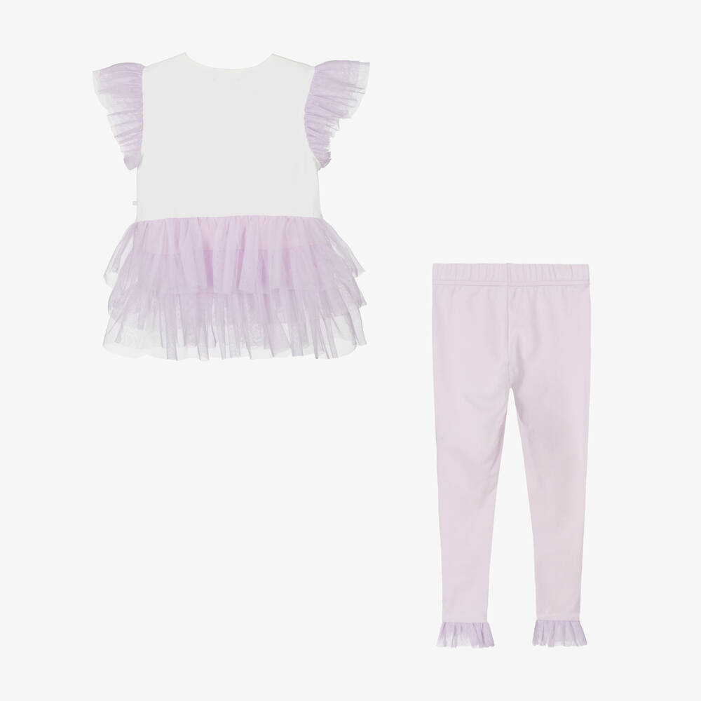 Caramelo Kids-Girls Lavender Balloon Adventure Leggings Ensemble | Childrensalon Outlet