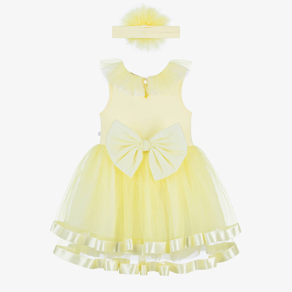 Caramelo Kids-Платье из лимонного тюля для девочек | Childrensalon Outlet