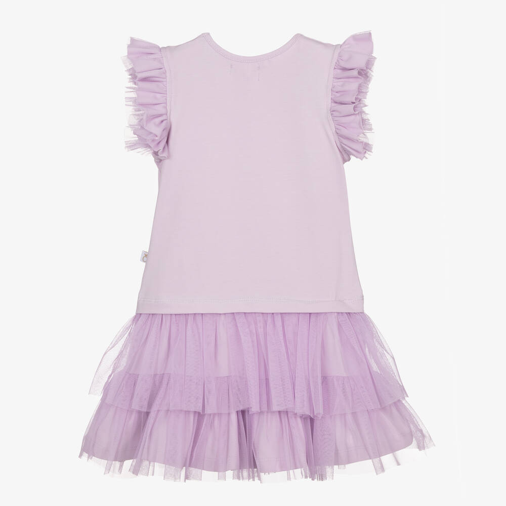 Caramelo Kids-Girls Lilac Purple Cotton Dress | Childrensalon Outlet