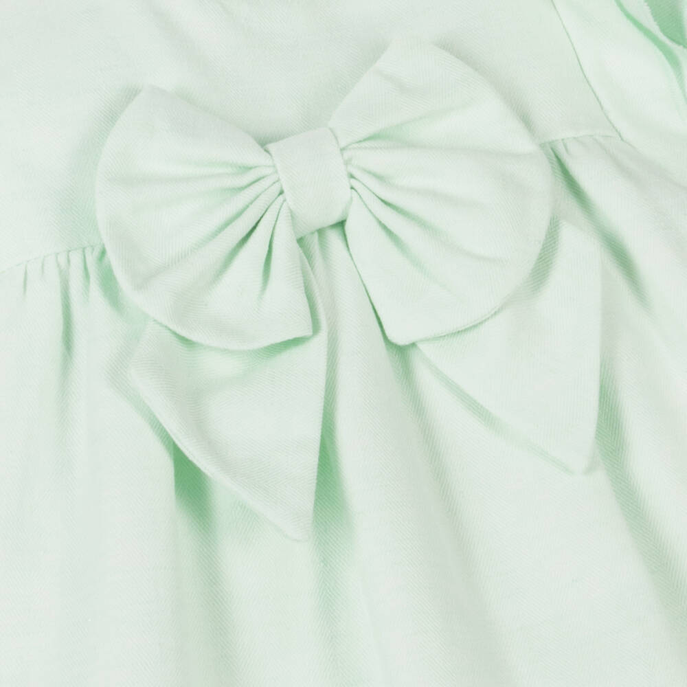 Caramelo Kids-Girls Mint Linen & Cotton Ensemble | Childrensalon Outlet