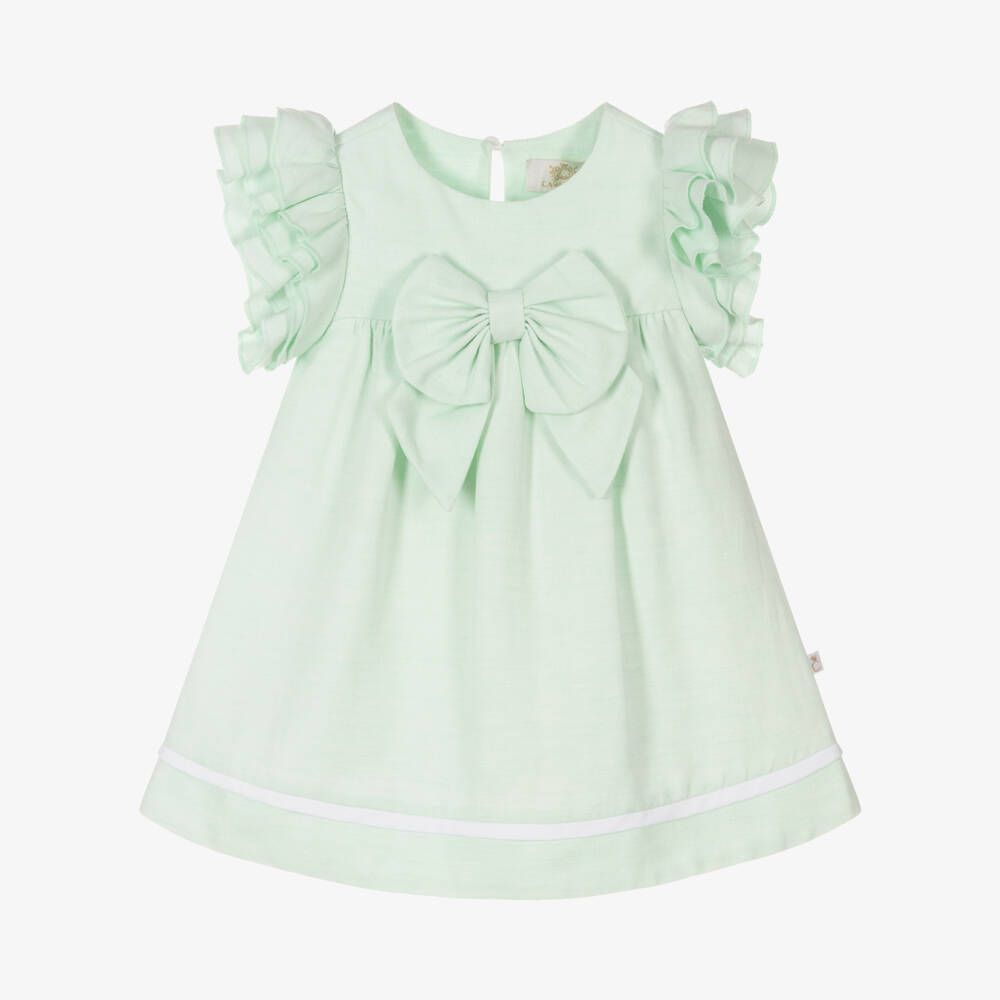 Caramelo Kids-Комплект из льна и хлопка мятного цвета для девочек | Childrensalon Outlet