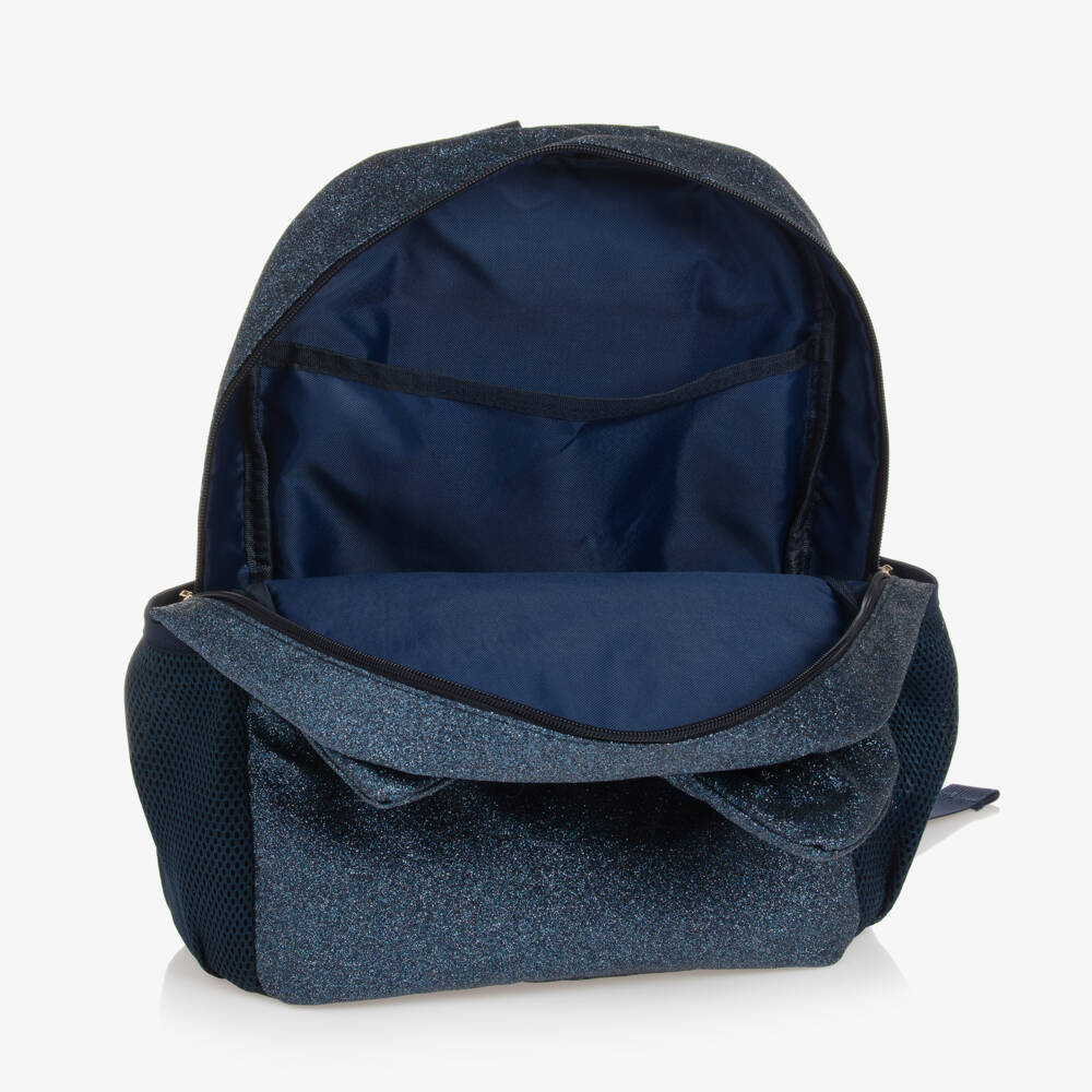 Caramelo Kids-Girls Navy Sparkle Bow Rucksack | Childrensalon Outlet