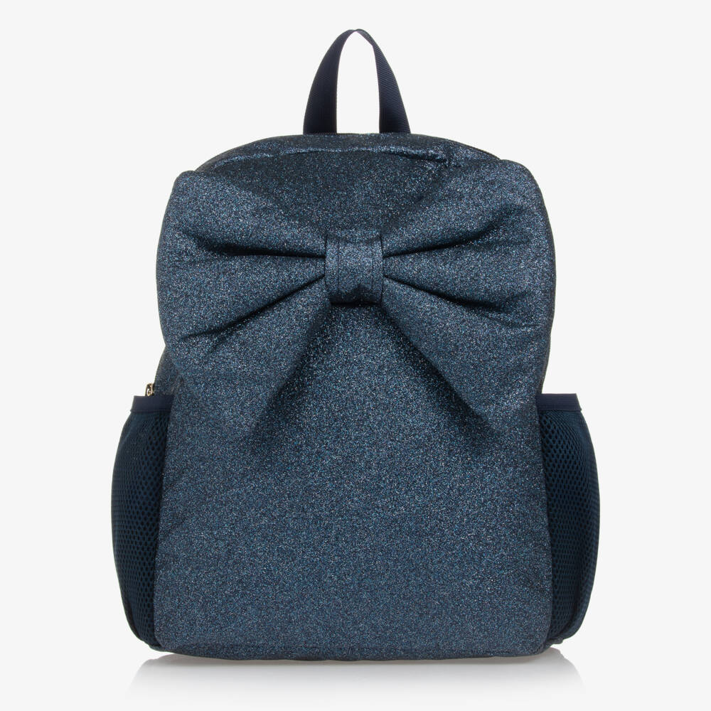 Caramelo Kids-Girls Navy Sparkle Bow Rucksack | Childrensalon Outlet