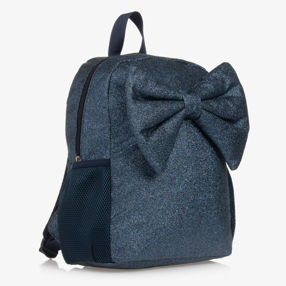 Caramelo Kids-Girls Navy Sparkle Bow Rucksack | Childrensalon Outlet