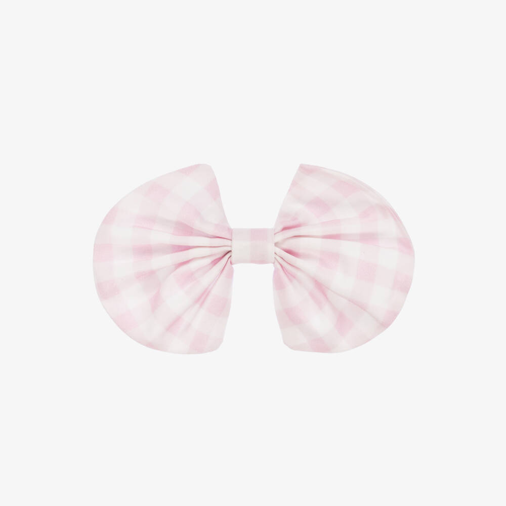 Caramelo Kids-Girls' Pastel Check Bow Clip | Childrensalon Outlet
