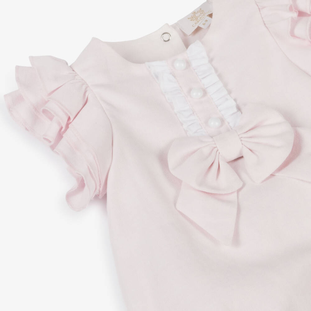 Caramelo Kids-Girls Pastel Pink Frilled Shortie | Childrensalon Outlet