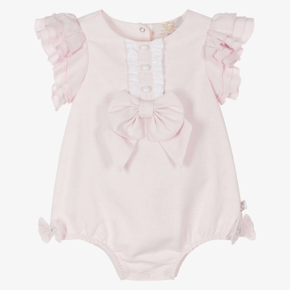 Caramelo Kids-Girls Pastel Pink Frilled Shortie | Childrensalon Outlet