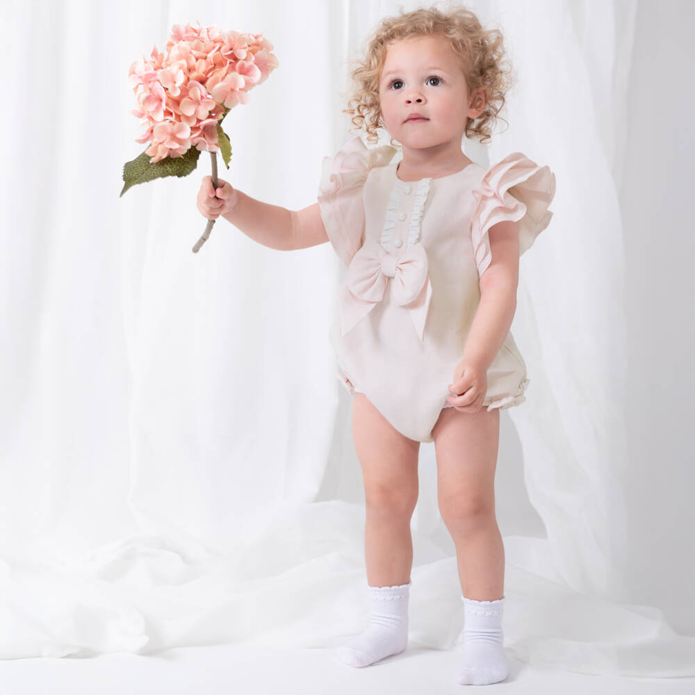 Caramelo Kids-Girls Pastel Pink Frilled Shortie | Childrensalon Outlet