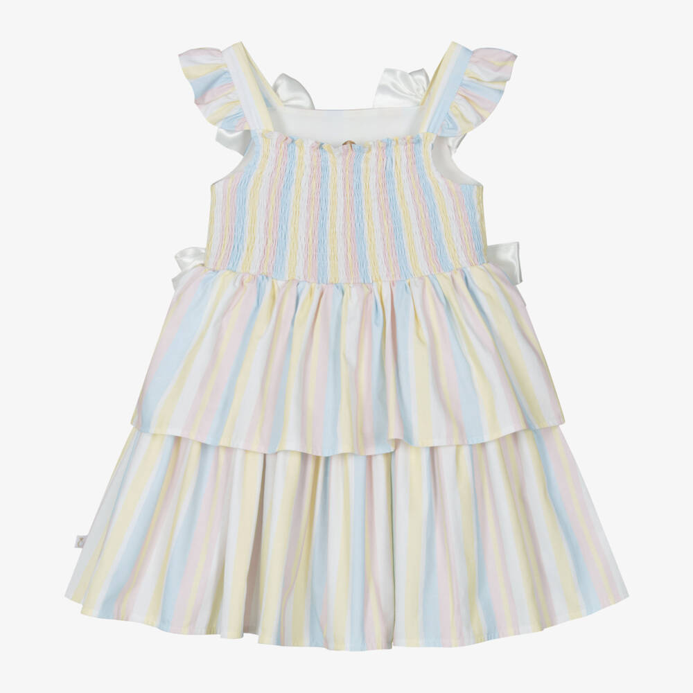 كاراميلو كيدز -فستان مخطط بألوان قوس قزح للبنات | Childrensalon Outlet