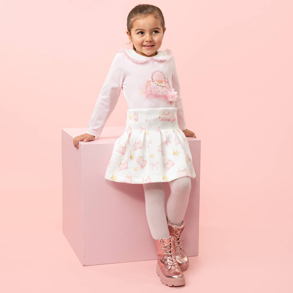 Caramelo Kids-Girls Pink Bag Skirt Ensemble | Childrensalon Outlet
