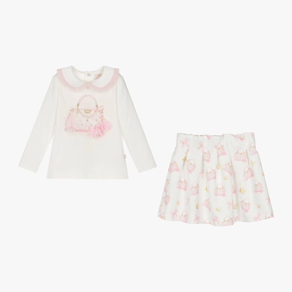 Caramelo Kids-Girls Pink Bag Skirt Ensemble | Childrensalon Outlet