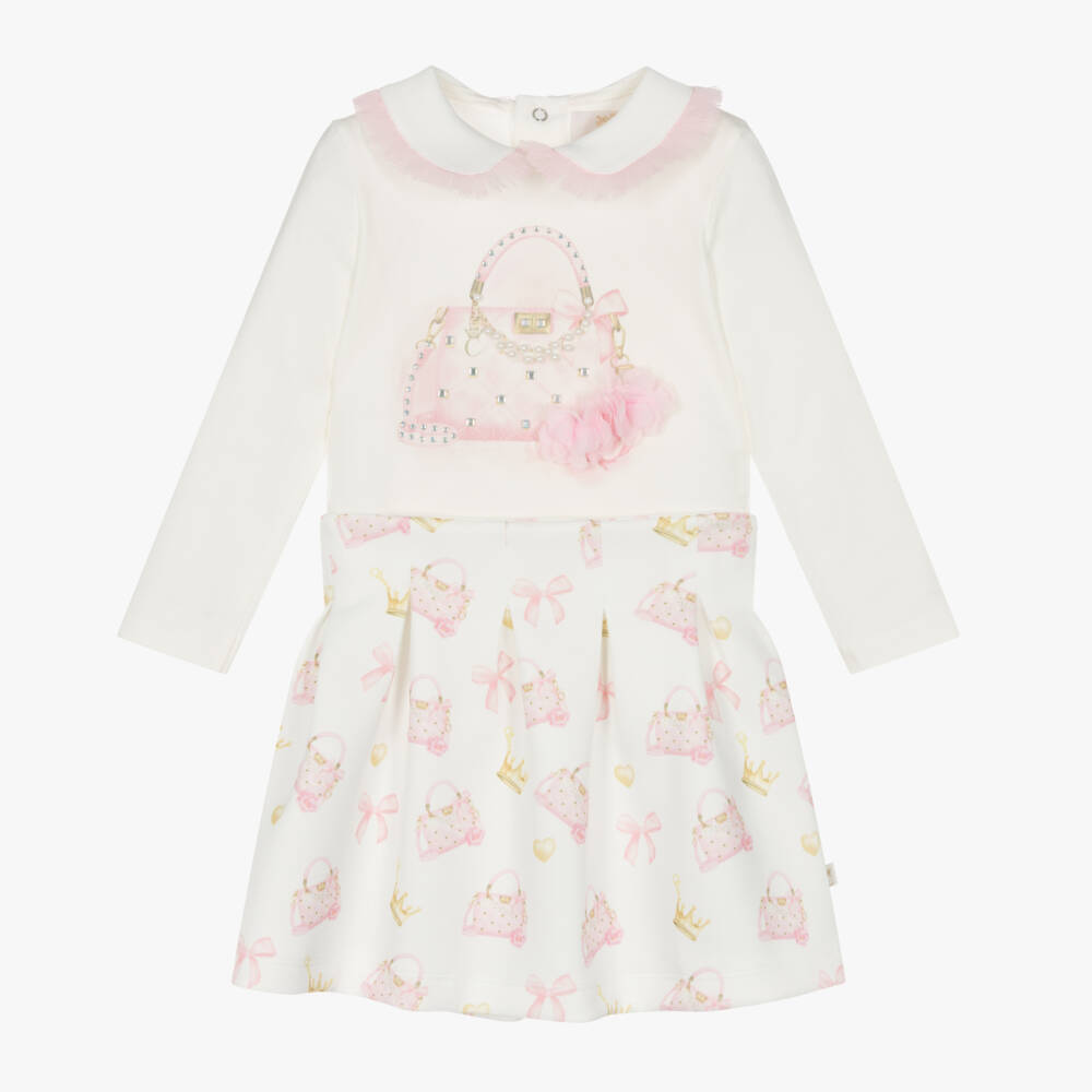 Caramelo Kids-Girls Pink Bag Skirt Ensemble | Childrensalon Outlet