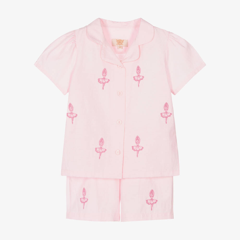 Caramelo Kids-Girls Pink Ballerina Nightwear Set | Childrensalon Outlet
