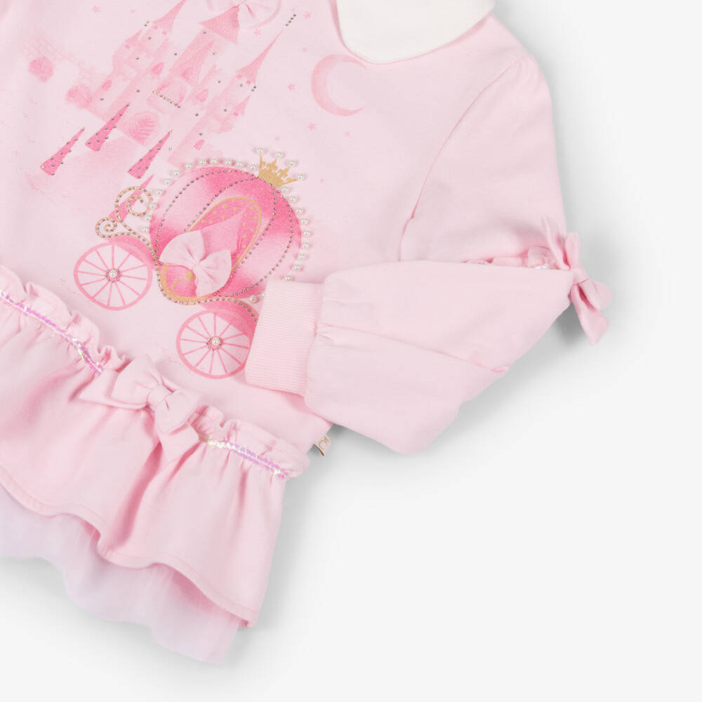 Caramelo Kids-طقم بناتي وردي مع ليجنز برسومات القلعة | Childrensalon Outlet