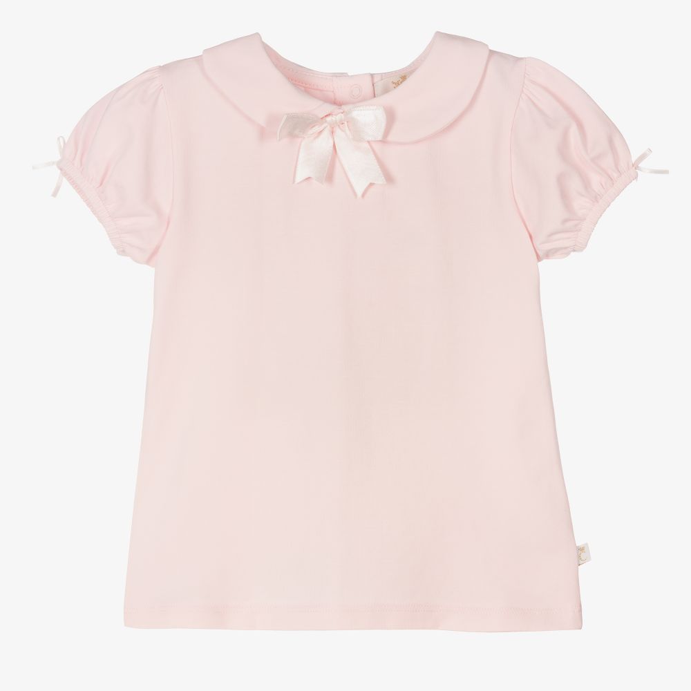 Caramelo Kids - Розовая хлопковая футболка для девочек | Childrensalon