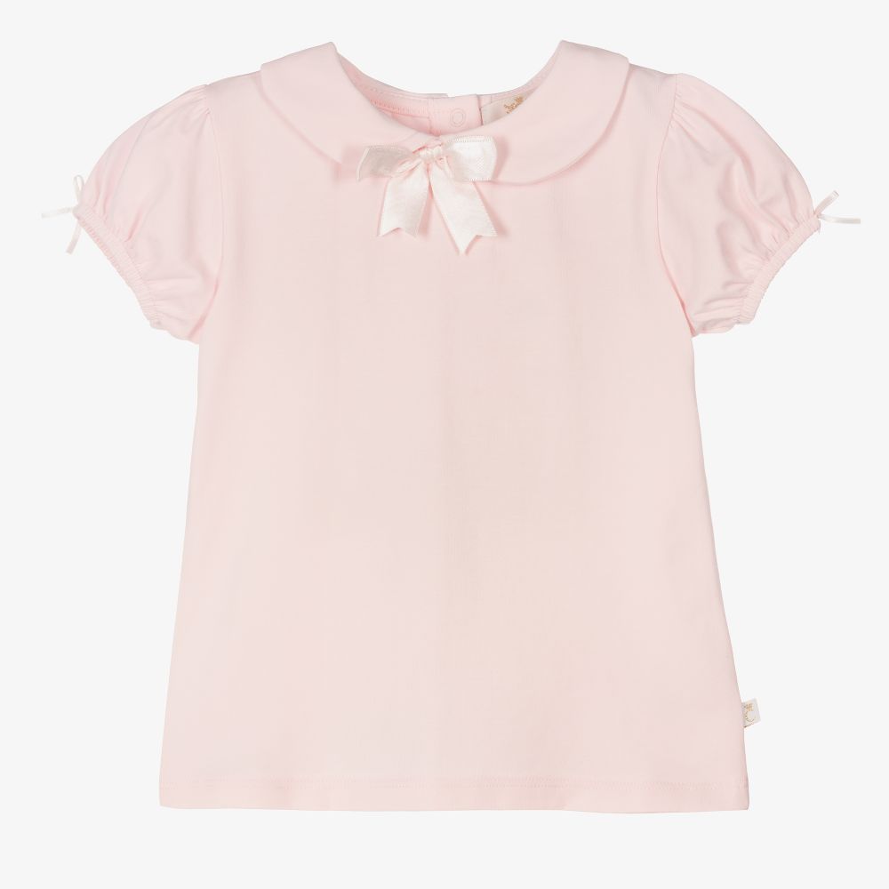Caramelo Kids-Girls Pink Cotton T-Shirt | Childrensalon Outlet