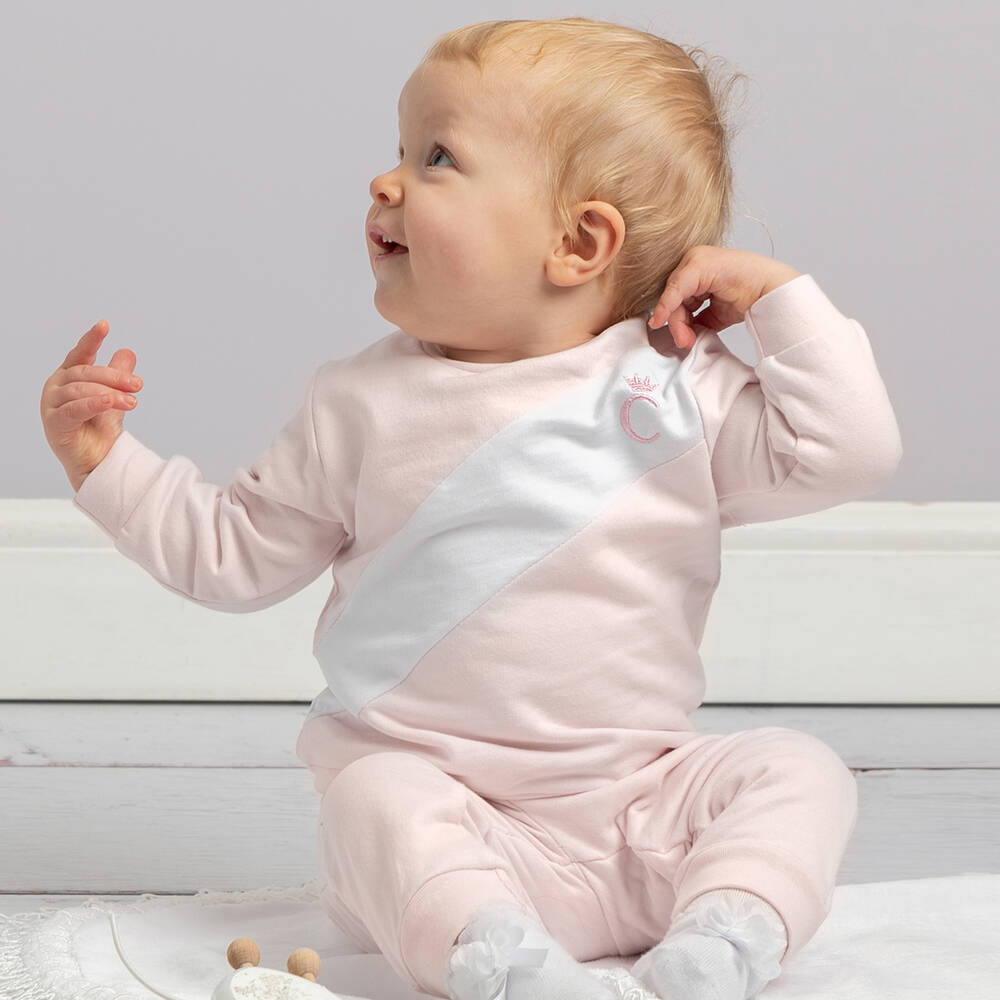 Caramelo Kids-Розовый спортивный костюм из хлопка для девочек | Childrensalon Outlet