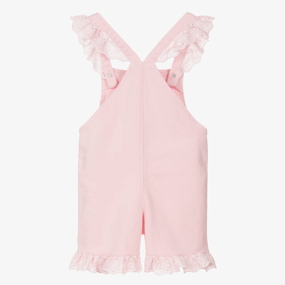 Caramelo Kids-Girls Pink Diamanté Dungarees | Childrensalon Outlet