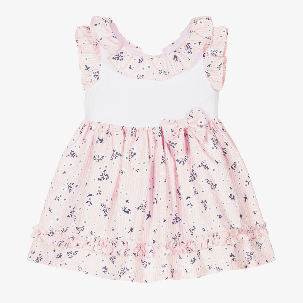 Caramelo Kids - Rosa, geblümtes Kleid-Set (M) | Childrensalon