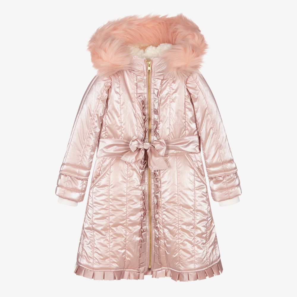 Girls rose gold coat online