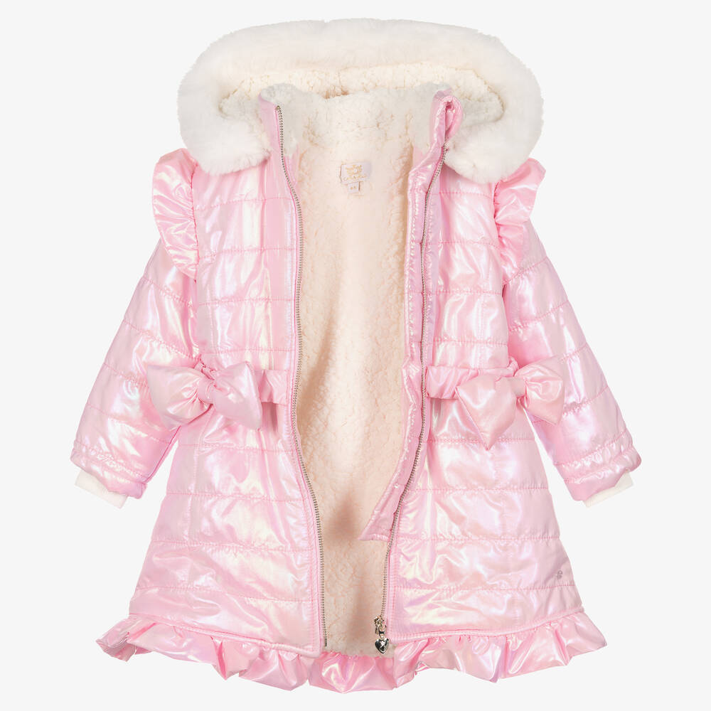 Kids pink coat deals